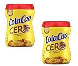 ColaCao 0% Sugar Hot Chocolate Drink 2 x 325g – No Added Sugar Cocoa Powder, Sugar-Free Cacao Drinking Chocolate, Spanish Cola Cao