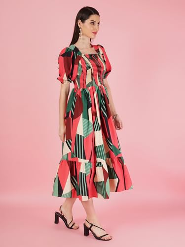 Image of OTABU | Elevated Elegance Redefining Style with the Smocked A-line Midi Dress
