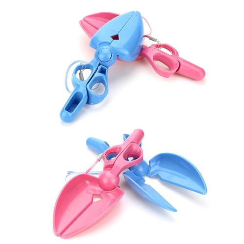 Image of 2 Pack Dog Pooper Scooper Mini Portable Pet Waste Poop Scissor Scoop Picker Shovel Cleaner for Doggie Doo Cat Litter Cleaning Tools Cleanup Outdoor Yard Garden Walks Trip