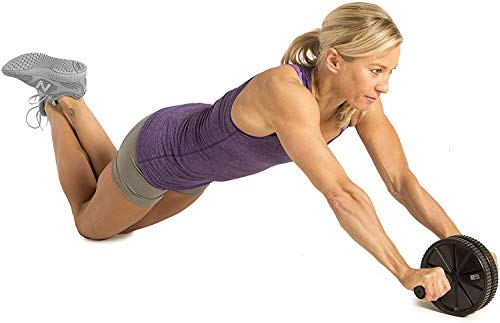 GoFit-Dual-Exercise-Ab-Wheel-Roller-with-HandlesBlackOne-SizeGF-Dew