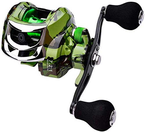 Dr.yu 1PC Fishing Reel Baitcasting Fishing Reel Ultra Smooth 22.04 LB Carbon Fiber Drag, 7.2:1 Gear Ratio,18 + 1 Shielded Ball Bearings (Right)