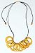 Tagua Necklace Slices in Yellow Handmade Fairtrade, Adjustable