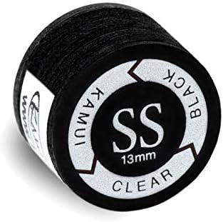 KAMUI Clear Black Laminated Pool Billiard CUE TIP - 1 pc (Super Soft, 13 mm)