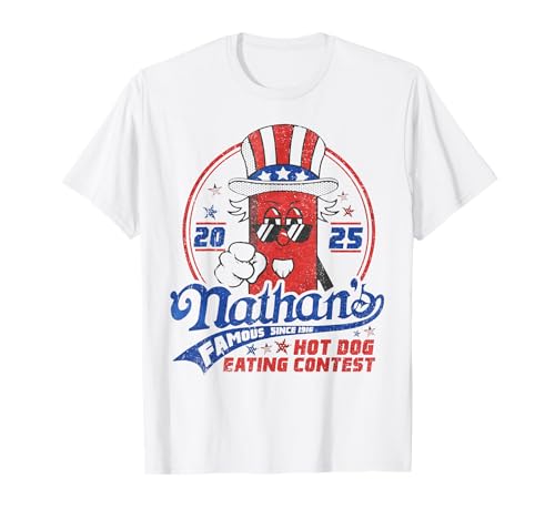 Nathan’s Famous Hot Dog Eating Contest 2025 Funny T-Shirt