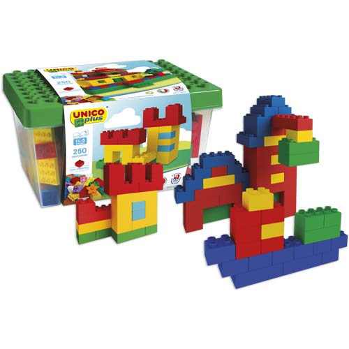 Unicoplus 8933-0Max Parco Giochi E Costruzioni Con Cestina - 120 Pezzi Compatibili - Made In Italy - Età 1.5-5 Anni