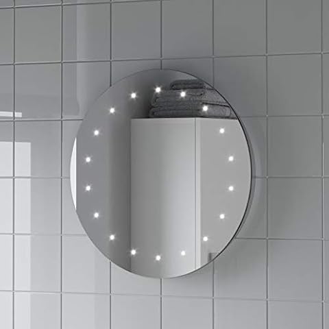 Plumbworld Round LED ILLUMINATED Bathroom Mirror Modern Light Mains Powered Circle 500mm Cover