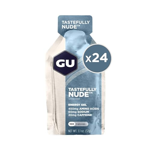 GU Energy Original Sports Nutrition Energy Gel, Vegan, Gluten-Free, Kosher, and Dairy-Free On-the-Go Energy for Any Workout, 24-Count, Tastefully Nude GU Energy Original Sports Nutrition Energy Gel, Vegan, Gluten-Free, Kosher, and Dairy-Free On-the-Go Energy for Any Workout, 24-Count, Tastefully Nude