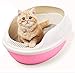 Catter litière nouvelle boîte de litière de chat durable en plastique extérieur animal de compagnie toilettes portables animaux domestiques bassin chaton formation fournitures de santé, café, 37 x 28