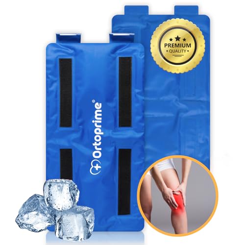 OrtoPrime Bolsa Gel FRÍO para Lesiones RODILLA Bolsa de Gel Frío y Calor REUTILIZABLE - Bolsa Hielo Lesiones Rodilla Congelador y Microondas - Bolsa Frío Calor ADAPTABLE a Cualquier Parte del Cuerpo