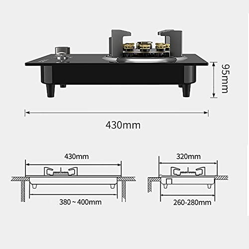 Estufa a gas empotrable 1 puesto 33x43x15 cm 110V miniatura 7