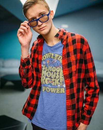 Ripple Junction Schoolhouse Rock Men's Short Sleeve T-Shirt Knowledge is Power Retro Vintage Nostalgia Officially Licensed