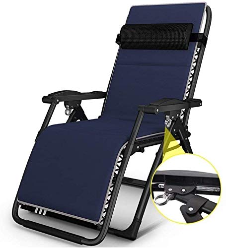 Chaise longue de jardin pliable et inclinable Zero Gravity avec coussin pour terrasse