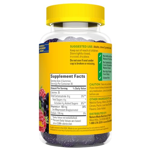Nature Made High Absorption Magnesium Glycinate Gummies, 40 Count - image 9