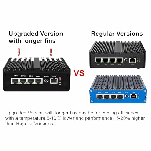Image of Firewall Micro Appliance N100,4X i226-V 2.5G Fanless Mini PC,4*USB,HDMI,DP,1*RJ45 COM,WiFi Solt Industrial PC,8GB DDR5 128GB SSD