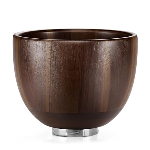 SpaceAid Wooden Bowl for Mixer - Kitchen Space Aid Acacia Wood Mixing Bowls Holder for Stand Mixer, Compatible with 4.5 & 5 QT Tilt-Head Models Kitchen, Natural Wood