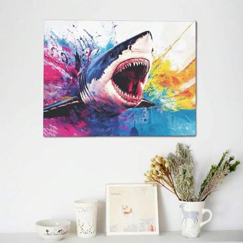 Affiche murale requin colorée pour transformer le design d'une chambre d'ado - 2