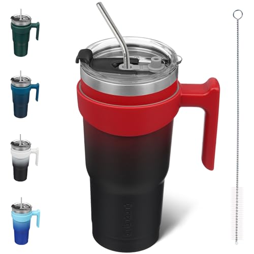 Image of BJPKPK 20 oz Tumbler with Handle & Straw, Insulated Stainless Steel Mug