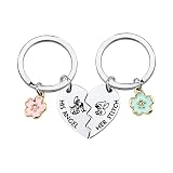 CYTING His And Her Cartoon Puzzle Piece Keychain Hawaiian Jewelry Long Distance Gift For Couple Cart