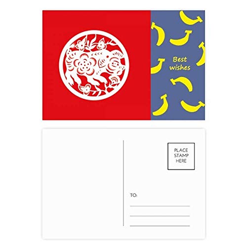 Cartes postales de remerciement zodiaque chinois cochon pour votre correspondance