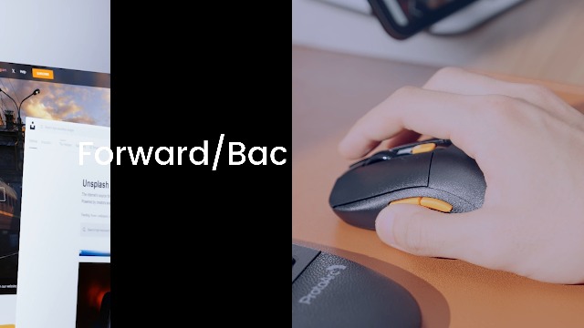 ProtoArc EM15 Mouse Wireless USB C, Mouse Jiggler, Rechargeable Dual Mode Quiet Wireless Mouse Mover Non-Detectable, Keeps Computer Wake for MacBook, iPad, Laptop - Black