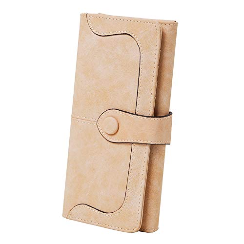 Cynure Women’s Vegan Leather 17 Card Slots Card Holder Long Big Bifold Wallet