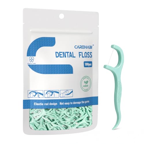 100 Pezzi Archetti Filo interdentale,Archetti Filo Interdentale Forcella Con Aroma di Menta, Bastoncini di Filo Interdentale, Stuzzicadenti per Pulizia Denti