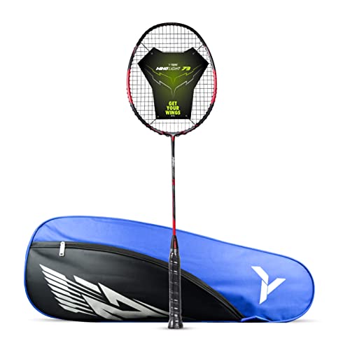 YOUNG Polyester Wing Light 73 Black Red Badminton Racket + R2 Black Blue Badminton Kitbag Combo (B0BSNMGWM8) Amazon Price History, Amazon Price Tracker