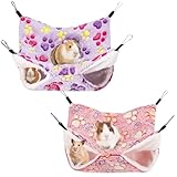 Partideal Paquete de 2 hamacas de jaula para mascotas de doble capa,