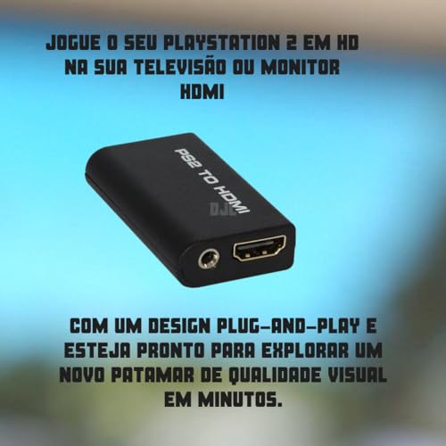Conversor Adaptador Vídeo Ps2 Playstation 2 + Cabo Hdmi