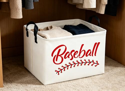 Image of Rectangular Baskets Easter Gift Basket Empty Storage Bin Organizer Box Baseball Room Decor for Home