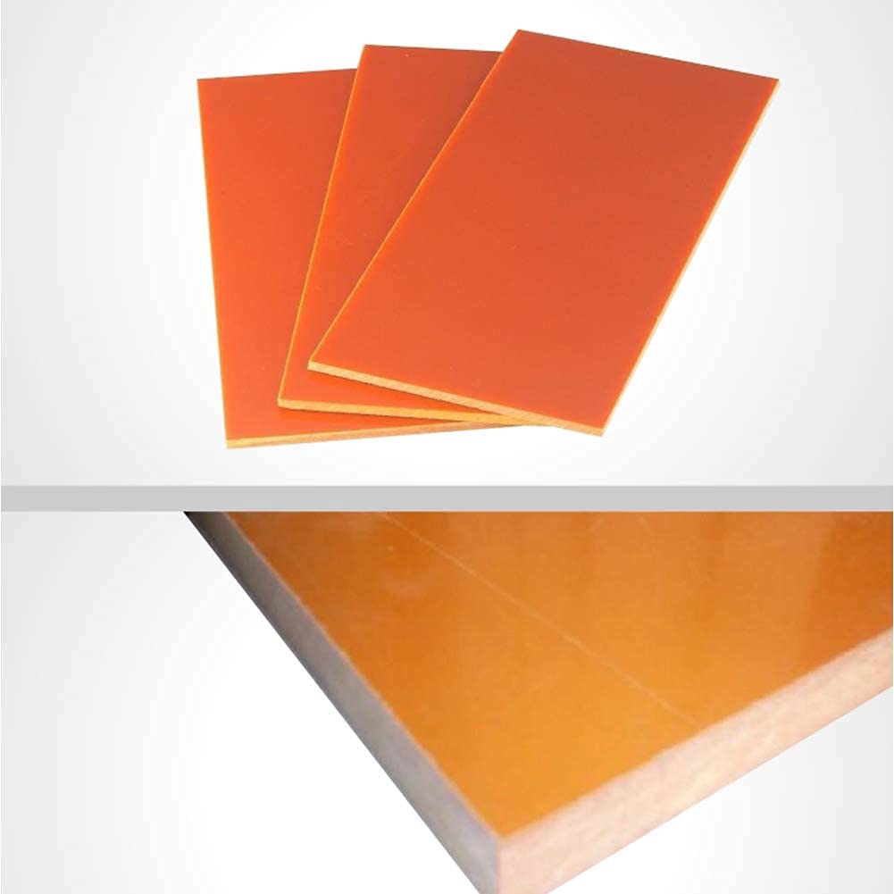 Foglio Di Bachelite In Resina Fenolica 250x250 Mm – Spessore 8/10/12 Mm, Isolante E Resistente Per Elettronica E Fai Da Te