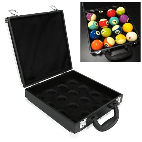 Caja de bolas de billar SIXRUN con interior acolchado y estuche de transporte 2