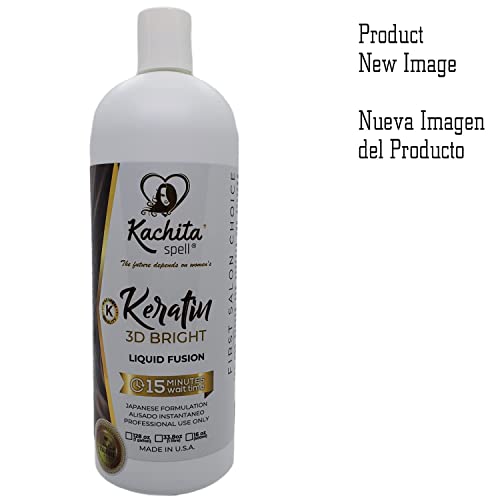 Kachita Spell 3D Hight Bright Keratin Brazilian Keratin Treatment Chocolate Smoothing Treatment, Blowout Straightening And Smooths System For Damaged And Dry Hair 1L Professional Results #TOP2