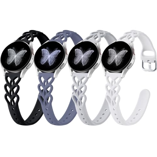 Bracelet fin en silicone tressé de 20 mm de la gym au bureau avec Galaxy Watch