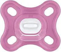 MAM Baby 1 Chupeta Comfort 100% Silicone para Crianças 0-2 Meses, Com Caixa Esterilizadora, Rosa