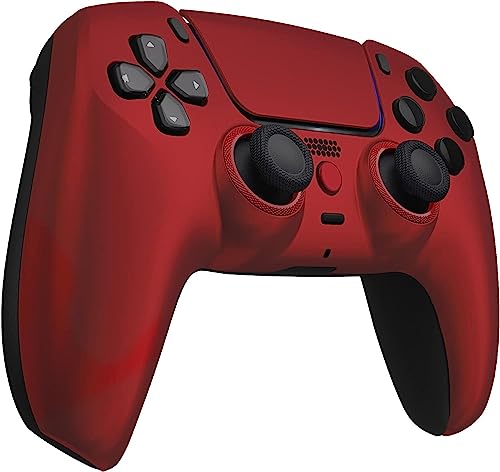 Image of Custom Controllerzz Custom Wireless Controller Compatible with PS5 - Multiple Designs Available (Red)