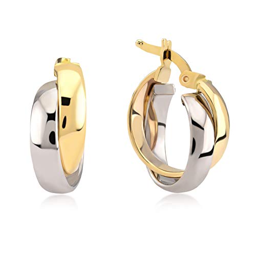 GELIN 14K Gold Lightweight Hoops | Solid Gold Hoop Earrings for Women-Style 2