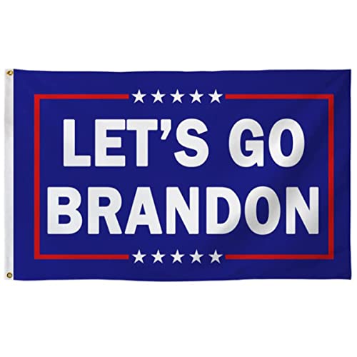 Let’s Go Brandon Flags 3x5Ft, Funny Biden FJB Flags, 100% Polyester Reusable Flag with 2 Grommets for Outdoor Indoor