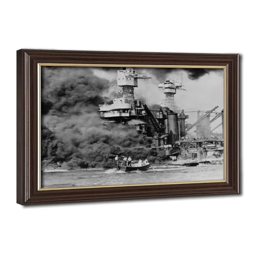 Poster USS West Virginia Pearl Harbor pour un salon style rétro industriel