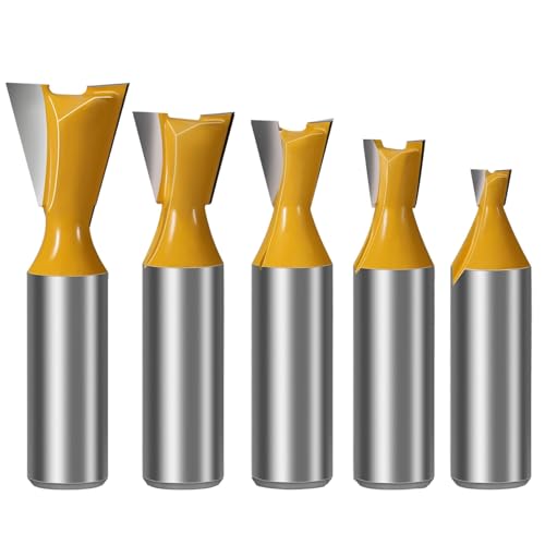 5PCS Dovetail Router Bit Set for Woodworking