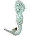 Antique Aqua Metal Mermaid Iron Wall Hanger Vintage Design Hooks Keys Towels Hook Metal Wall Mounted Heavy Duty