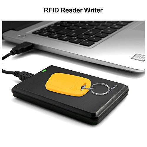 LIBO RFID NFC Duplicator ID/IC Card Reader Writer Encrypted Decoder USB Copier with 125KHz/13.56MHz Dual Frequency Writable Key fobs