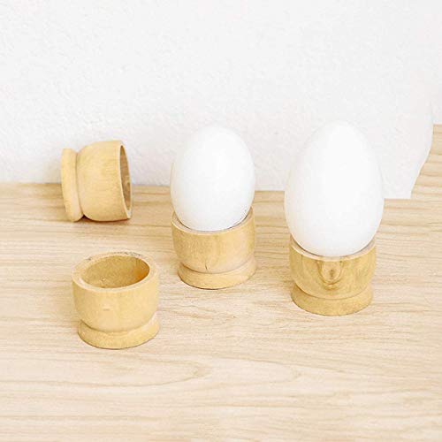 12-Pack Wooden Egg Cup Holders Unfinished Wooden Egg Stands For Kids Craft Easter Birthday Baby Shower Party Supplies #TOP4