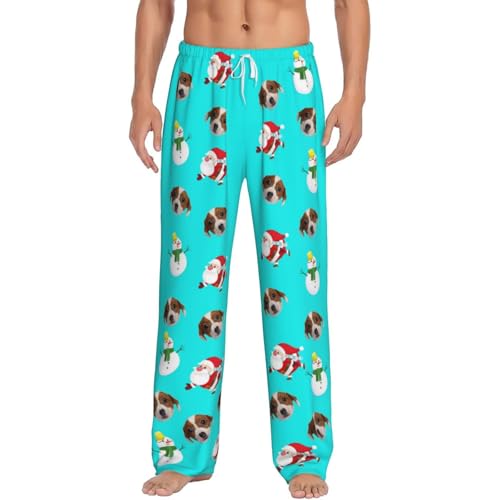Image of Personalized Pet Pajamas Pants Custom Pajama Pants with Picture of Dog Cat,Custom pj Pants