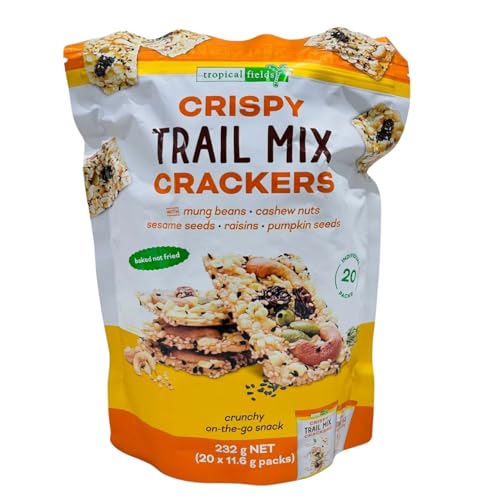Harrissen Select In Season Snacks – Crispy Trail Mix Crackers – 20 Pack (232g) | Crunchy Bite-Size Crackers with Nuts & Seeds | Perfect for Snacking & Sharing