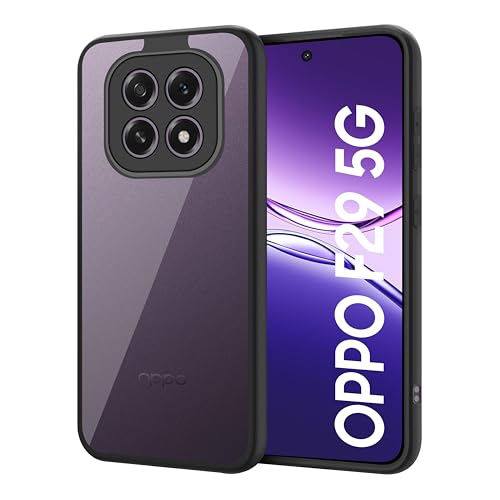 Image of CEDO Backcover for Oppo F29 (5G) | Camera Protection Bump Shockproof Edge | Ultra Hybrid Transparent Acrylic Clear TPU+PC Hard Backcase Cover (Black)