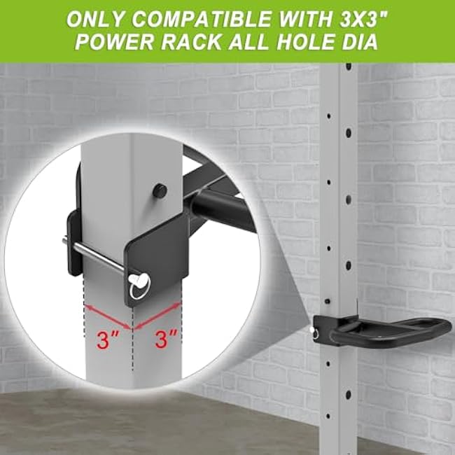 SELEWARE Multi Grip Dip Bar Attachment for Power Rack, Wide and Narrow Grip Handles Squat Rack Attachment for Strength Training, 500 lbs Capacity