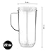 QueenTrade QT Tall 22oz Replacement Part Cup Mug with handle compatible with 250w Magic Bullet On-The-Go Mug