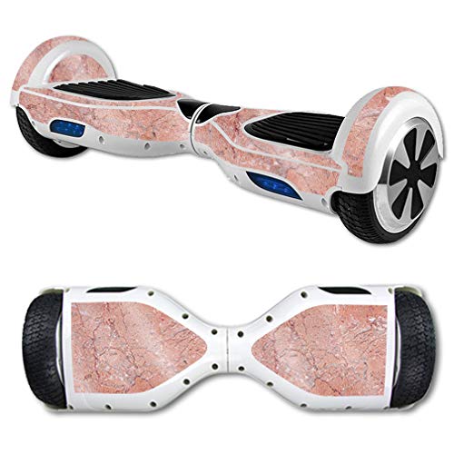 MightySkins Glossy Glitter Skin for Self Balancing Mini Scooter Hover Board - Pink Marble | Protective Durable High-Gloss Glitter Finish | Easy to Apply Remove and Change Styles | Made in The USA