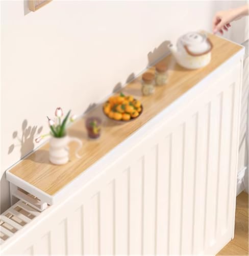 Estante de almacenamiento para radiador, sin taladrar, estante flotante de hierro, soporta 30 kg, diseño a prueba de polvo para el hogar, sala de estar, dormitorio, pasillo